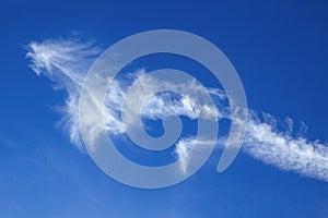 Blue sky with clouds.