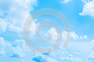 Blue sky with clouds. Beautiful magnificent cloud. spring summer postcard.meteorology, weather forecast. concept of freedom, life