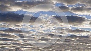 Blue sky with clouds closeup