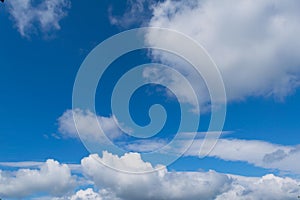 blue sky with clouds closeup