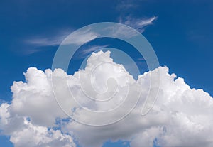 blue sky with clouds closeup for background or backgrop nature c