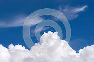 blue sky with clouds closeup for background or backgrop nature c