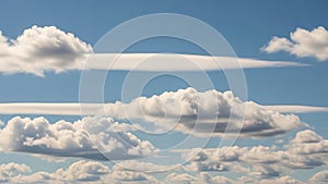 Blue Sky Clouds Cumulus, Lenticular Cloud Formations