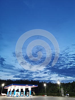 Blue sky with clouds form Tropical rainforest