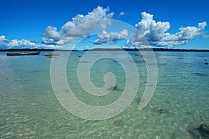 Blue sky and clouds in Havelock island. Andaman islands, India