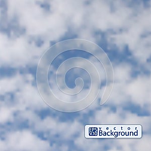 Blue sky with clouds. illustrator background.