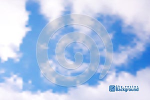 Blue sky with clouds. illustrator background.