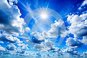 Blue sky with clouds photo