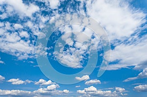 Blue sky with clouds, sky background