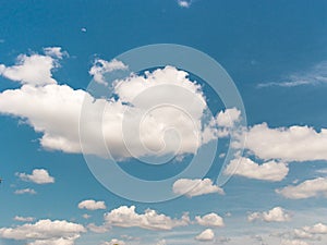 Blue sky with clouds stock images.