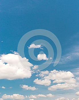 Blue sky with clouds stock images.