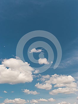 Blue sky with clouds stock images.