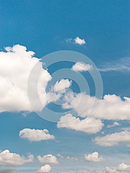 Blue sky with clouds stock images.