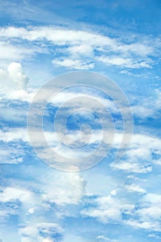 Blue sky with clouds vertical