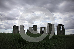 Attraction, Stonehenge on Salisbury plain Wiltshire in England.