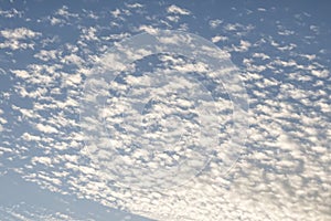 Blue sky and clouds in winter season