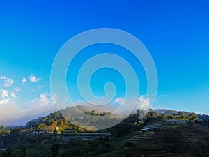 à¸´blue sky with clound on mountain