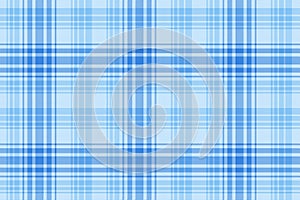 Blue sky colors on soft gray background tartan traditional clan ornament repeatable pattern, textile texture from plaid