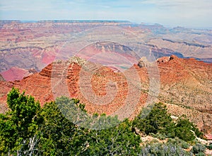 Blue Sky Day At The Grand Canyon Arizona on film