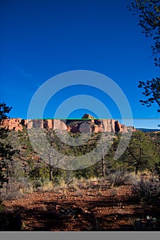 Blue sky and desert rocks