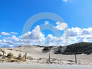 Blue sky with the duin