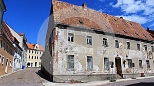 Empty Historic Old Town Of Freiberg photo
