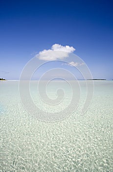 Blue sky and exotic sea, Maldives