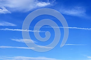 Blue sky,Fantastic soft white clouds against blue sky