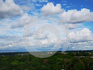 Collage of clouds in the morning photo