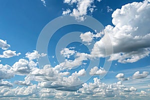 Blue Sky with Fleecy Clouds