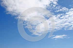 Blue sky and fluffy clouds