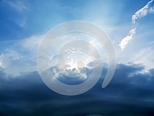 Blue sky fro to the brackground.