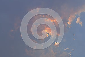 Blue sky full of fireworks exploding