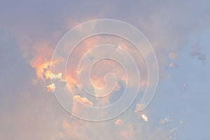 Blue sky full of fireworks exploding