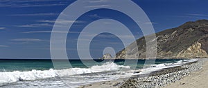 Blue Sky and Green Ocean at Point Mugu, CA