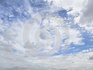 Blue sky and grey cloud