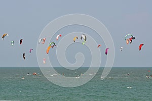 Blue sky and kitesurf in Thailand