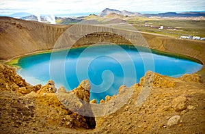 Blue sky lake