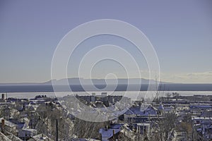 Blue sky Landscape view from thunder bay ontario