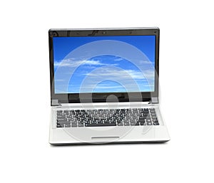 Blue sky in laptop