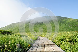 Blue sky and mountain