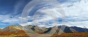 Blue sky and mountains, panorama.