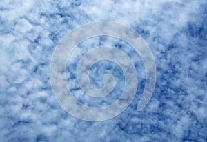 Blue sky natural background with white clouds.Abstract cloudy texture.Beautiful cloudscape.
