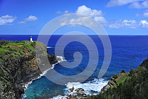 Blue sky,ocean,and light house