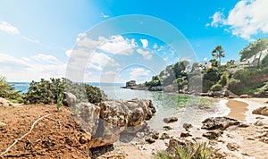 Blue sky over Alghero shoreline