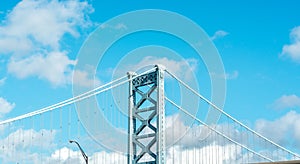 Blue sky over the bridge