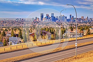 Blue Sky Over Downtown Calgary