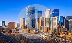 Blue Sky Over Downtown Calgary photo