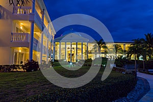 Blue sky over the Grand Palladium resort Jamaica West Indies