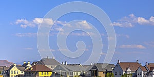 Blue sky over houses in Daybreak Utah